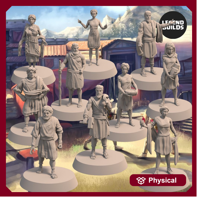 Civilians of The City of Eros Bundle (10 unique miniatures) - 3D Printable Miniatures