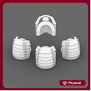 Cyber Samurai V7 Bushi Shoulder Pads Type C