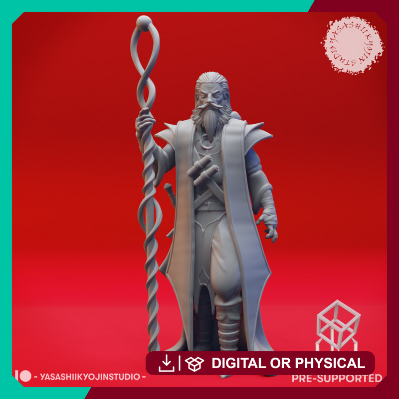 Evil Mage - Tabletop Miniature (Pre-Supported)