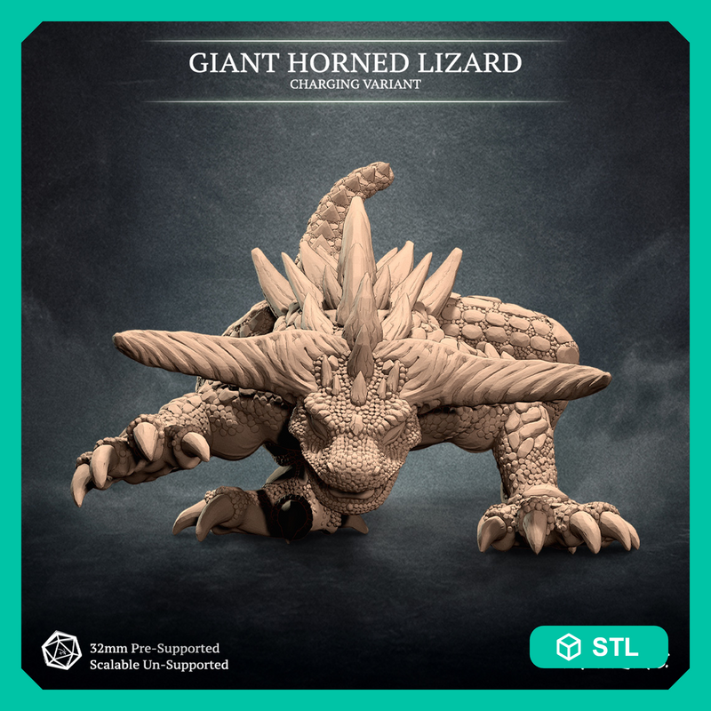 Giant Horned Lizard - Charging Variant