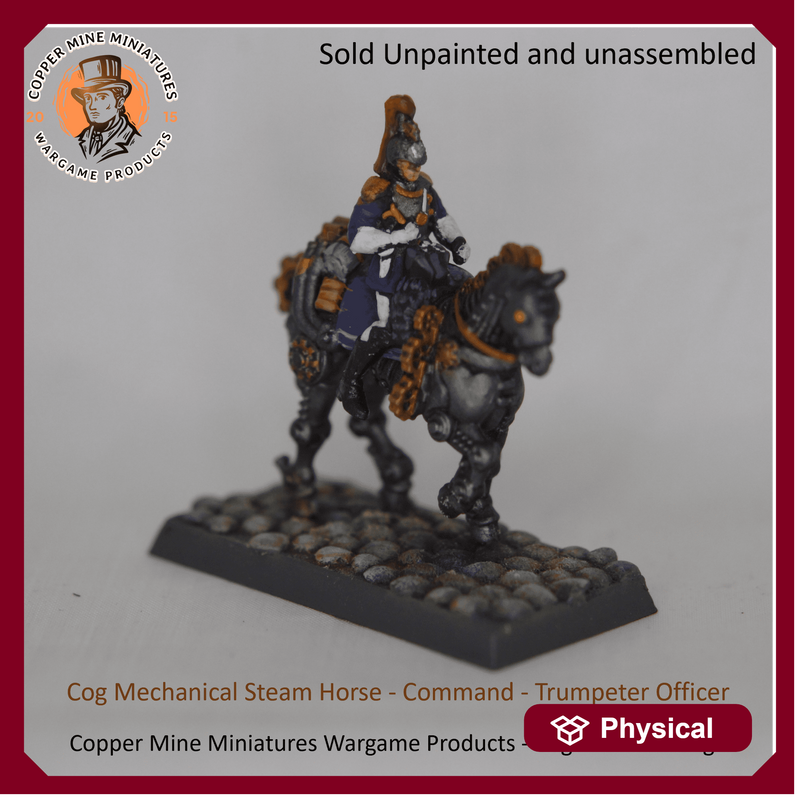 Cog Division - Command - Trumpeter Officer riding standard Cog MM Steam Horse (CMMWP016)