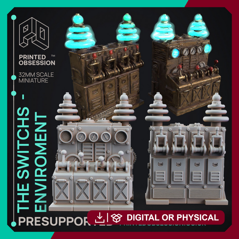 Switchboard Scatter - Frankensteins Monster - PRESUPPORTED Terrain - 32mm scale - Only-Games