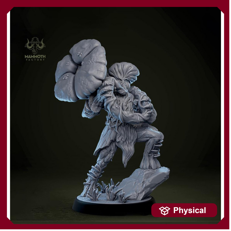 Myconid Adult, fungus ones,  fungus folk, Unpainted Resin Miniature  | 28mm, 32mm,54mm,75mm,100mm  | Dungeons and Dragons | Mammoth Factory - Only-Games