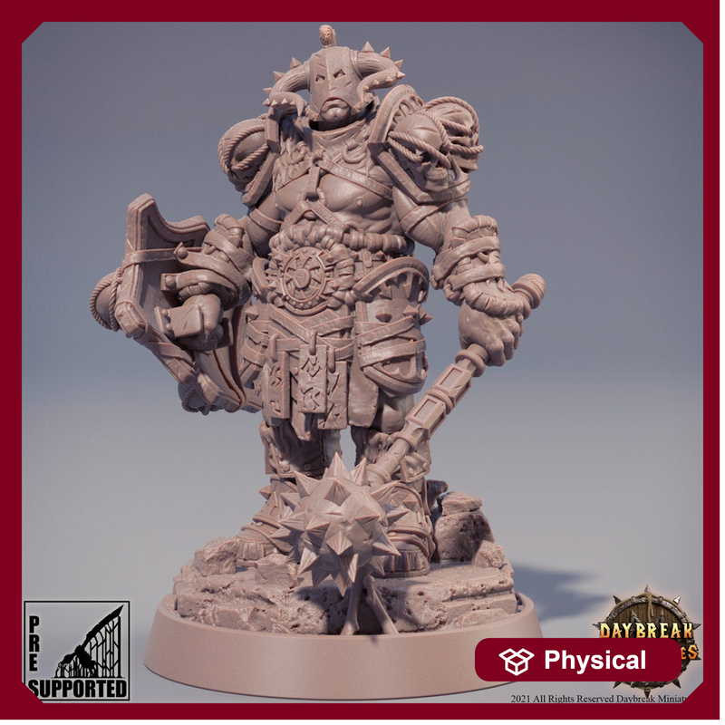 Chaos Knight | Blood Warriors | 28mm, 32mm, 75mm | Miniature | Dungeons and Dragons | Pathfinder | - Only-Games