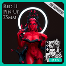 Red 11 - Pin Up, 75mm, Pre-Supported - STL only