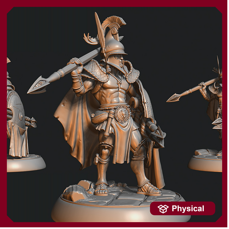 Tassos - Trathian Wolves leader - Ancient Greek peltasta Hero - 32mm