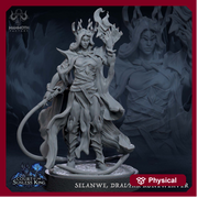 Female Dark Elf Priestess Cleric NPC D&D 5e Unpainted | 28mm, 32mm, 50mm,75mm,100mm | Dungeons and Dragons | Pathfinder | Mammoth Factory - Only-Games