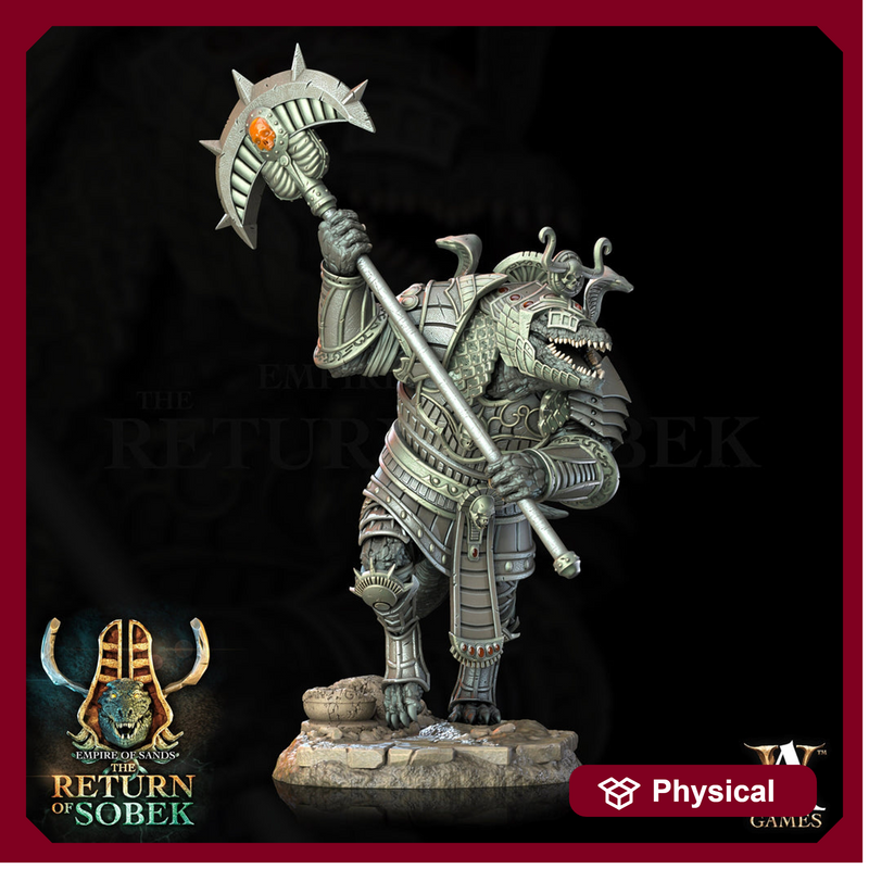 Lizardfolk Crocodilian Lizardman | 28mm, 32mm, 54mm, 75mm, 100mm Scale Resin Miniature | Dungeons and Dragons 5e Miniatures | Pathfinder | - Only-Games
