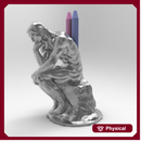 thinking man pen holder