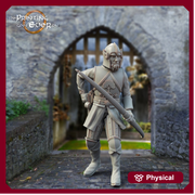 Human Soldier Paladin Fighter with Bow and Arrows | 28mm, 32mm, 75mm Scales | Pathfinder Figure | DnD 5e | The Printing Goes Ever On | | - Only-Games