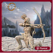 Female Elf Ranger Sharpshooter Fighter w/ Bow |  Unpainted Miniature | 28mm,32mm,54mm,75mm,100mm Scales | Pathfinder Figure | DnD | Figurine - Only-Games