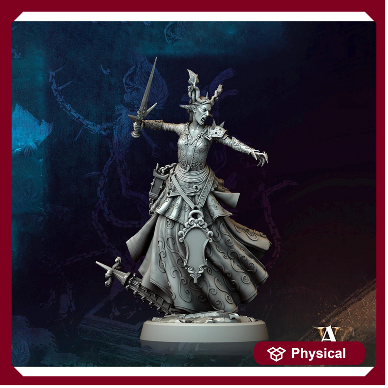 Hag, Witch, Sorcerer, Warlock, Undead, Necromancer | 28mm,32mm,54mm,75mm,100mm Scales| Dungeons and Dragons | Pathfinder | Archvillain Games - Only-Games