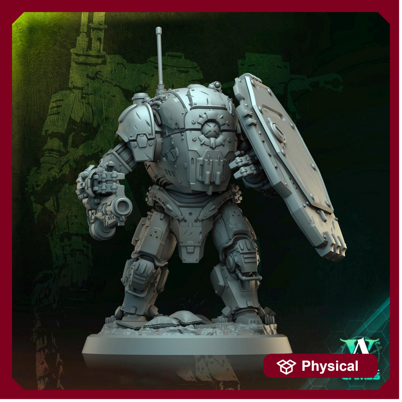 Sci-Fi Heavy Terminator Battle Mech Unpainted Resin | 40mm, 50mm, 65mm 80mm BASE SIZES | Argo Bulwark Morior Invictus | Archvillain Games - Only-Games