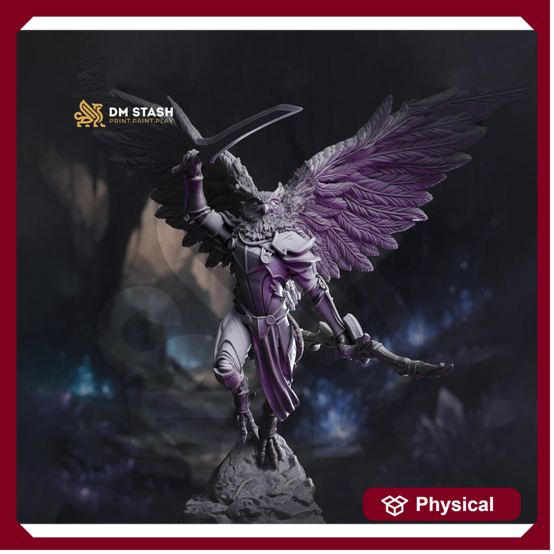 Aarakocra Owlin Ranger Fighter Sharpshooter PC / NPC | 28mm, 32mm,54mm, 75mm, 100mm Scales | Dungeons and Dragons | Pathfinder | DM Stash - Only-Games
