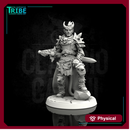 (0014) Male human elf half orc tiefling barbarian commander with sword