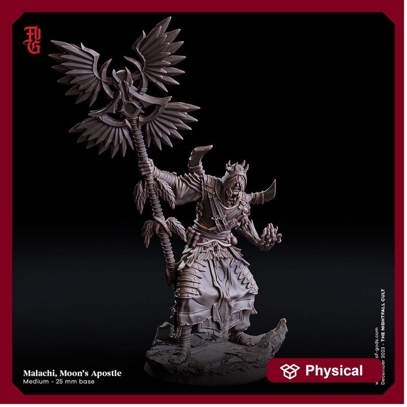 Warlock, Cleric, Wizard, Sorcerer  | 28mm, 32mm,54mm, 75mm,100mm Scale | Player Character Mini- D&D 5e Pathfinder Figurine | Flesh of Gods - Only-Games