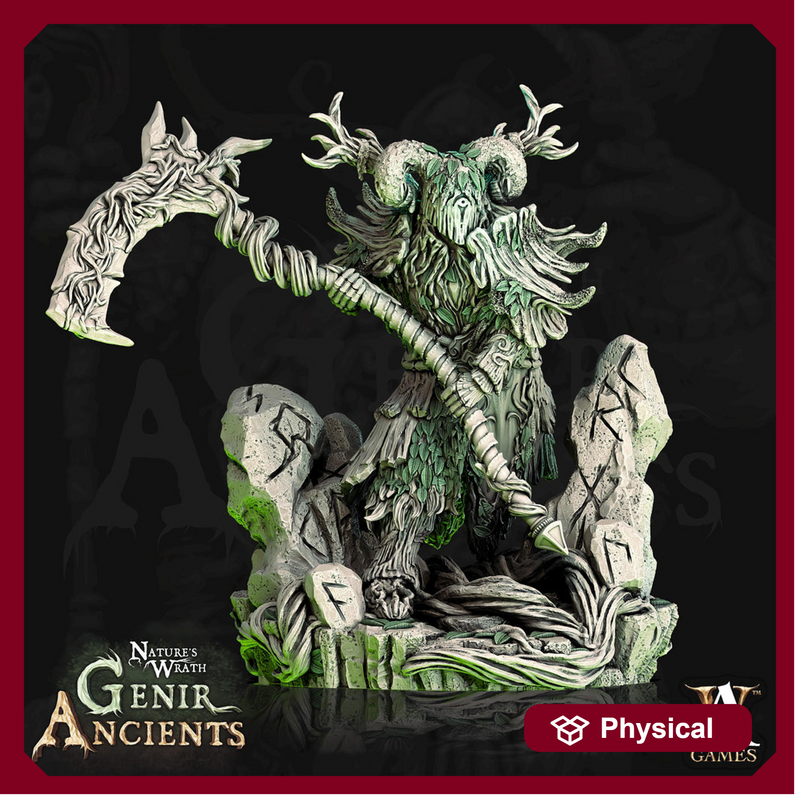 Ancient Verdant Lord (5 sizes) Unpainted Miniature | 28mm,32mm, 54mm,75mm,100 Scales | Dungeons & Dragons |Pathfinder | Archvillain games - Only-Games