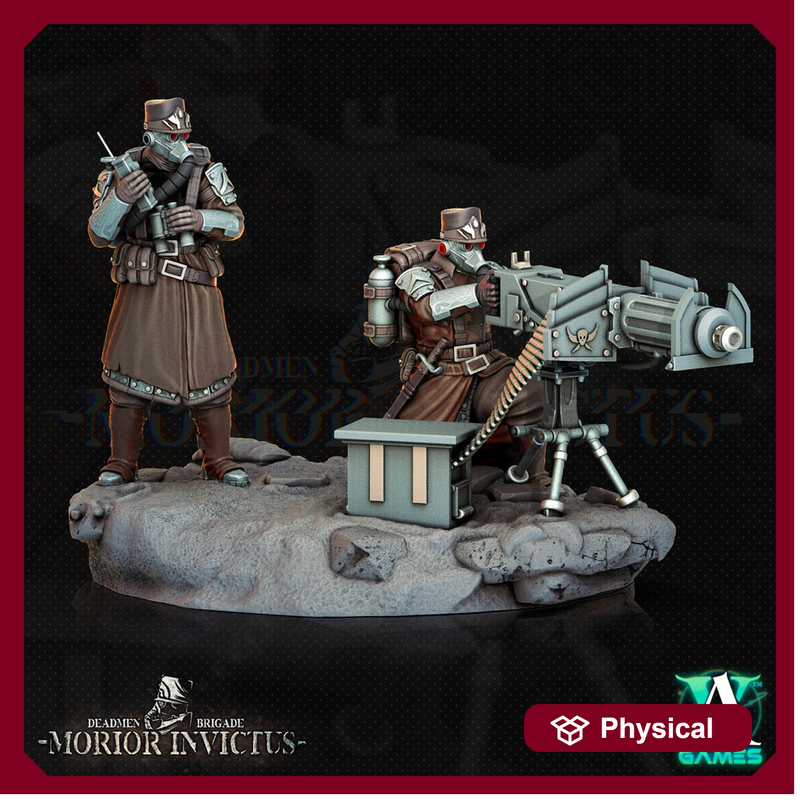 Sci-Fi Miniature Heavy Machine Gunner | 28mm 32mm 54mm 75mm Resin - Only-Games