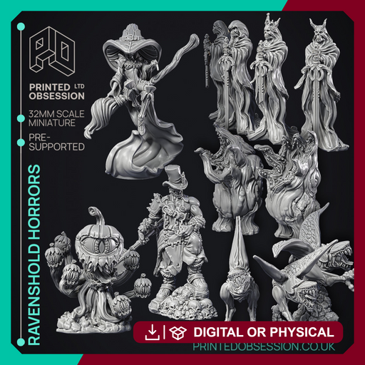 Ravenshold Horrors - 11 models - Halloween Themed Pack - Pre Supported - 32mm scale - Only-Games