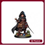Female Halfling Rogue, Gnome Thief PC NPC | Resin Miniature | Dungeons & Dragons | 5 Sizes /Scales - Only-Games