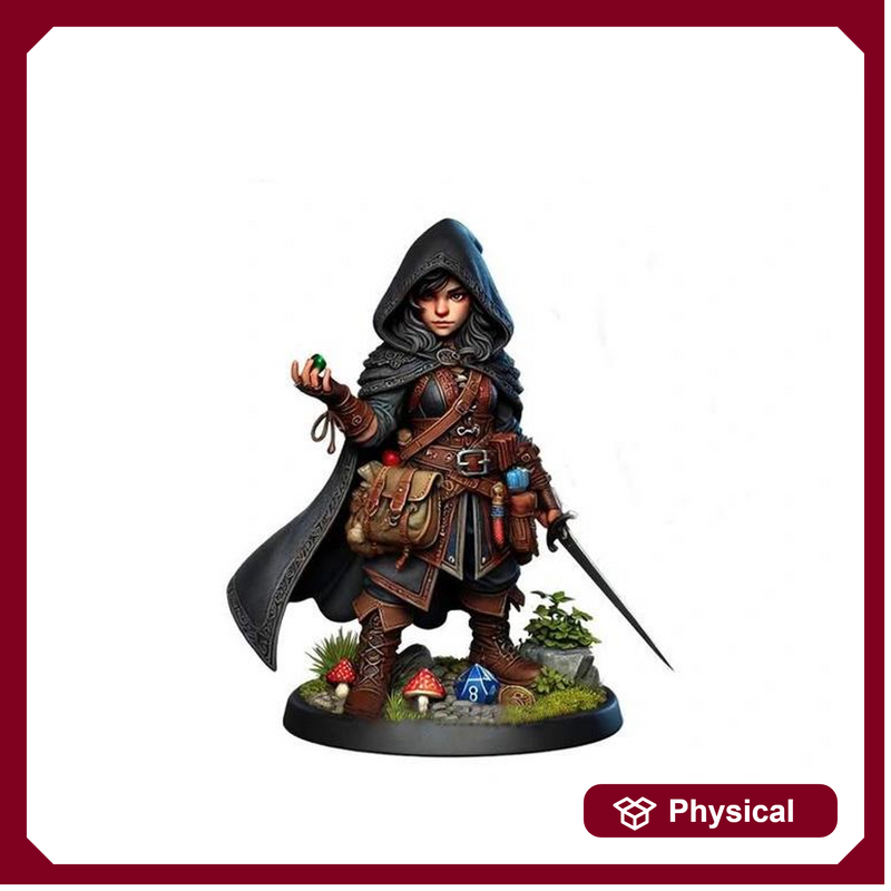 Female Halfling Rogue, Gnome Thief PC NPC | Resin Miniature | Dungeons & Dragons | 5 Sizes /Scales - Only-Games
