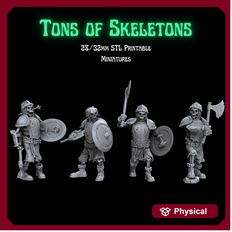 Tons of Skeletons: Heavy Equipped Skeletons with Axe
