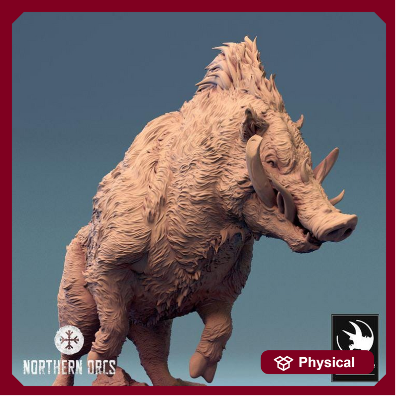 Wild Boar and Giant Boar Miniatures | Dungeons and Dragons 5e  | 28mm,32mm, 54mm, 75mm, 100mm Scale | Pathfinder | Rescale miniatures - Only-Games