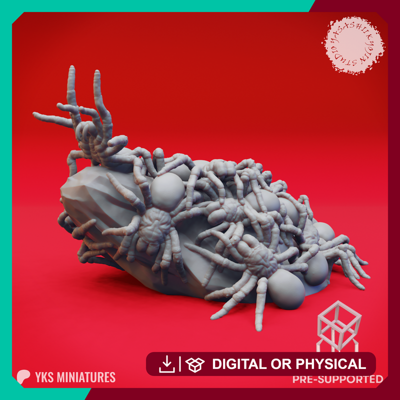 Swarm of Spiders - Tabletop Miniature (Pre-Supported)