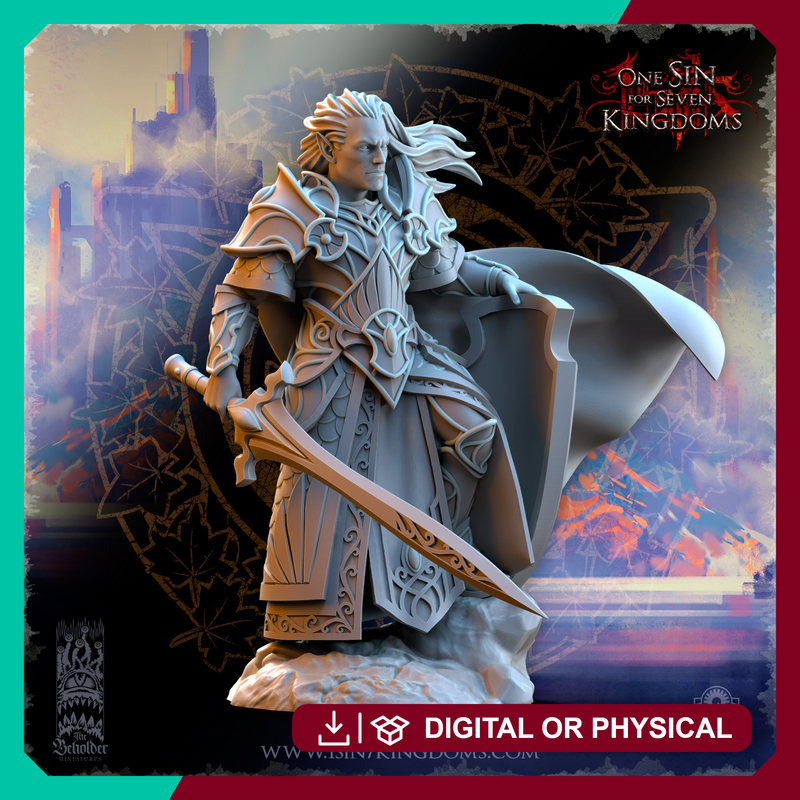Polomhir, Silvermoor Elves Commander with Sword
