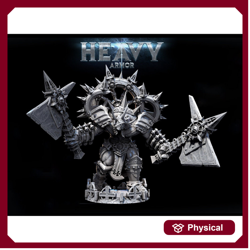 Fighter Barbarian Goliath Heavy Armor | 28mm,32mm,54mm, 75mm Scales | Dungeons and Dragons | Pathfinder | Tabletop RPG | Mini Monster Mayhem - Only-Games