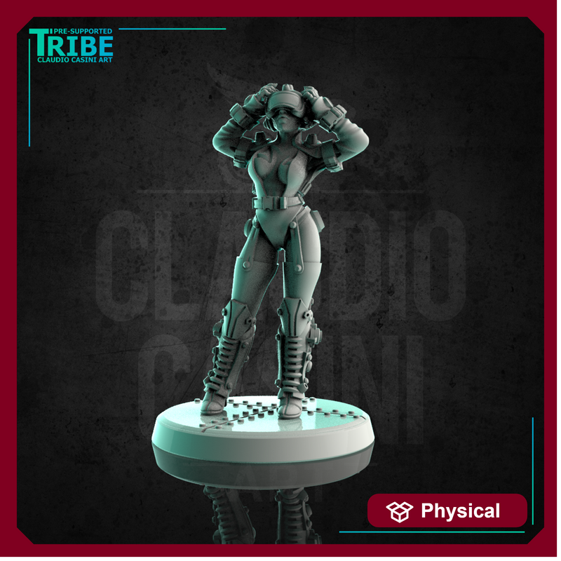 (0260) Female escort sci-fi cyberpunk android with 3d viewer