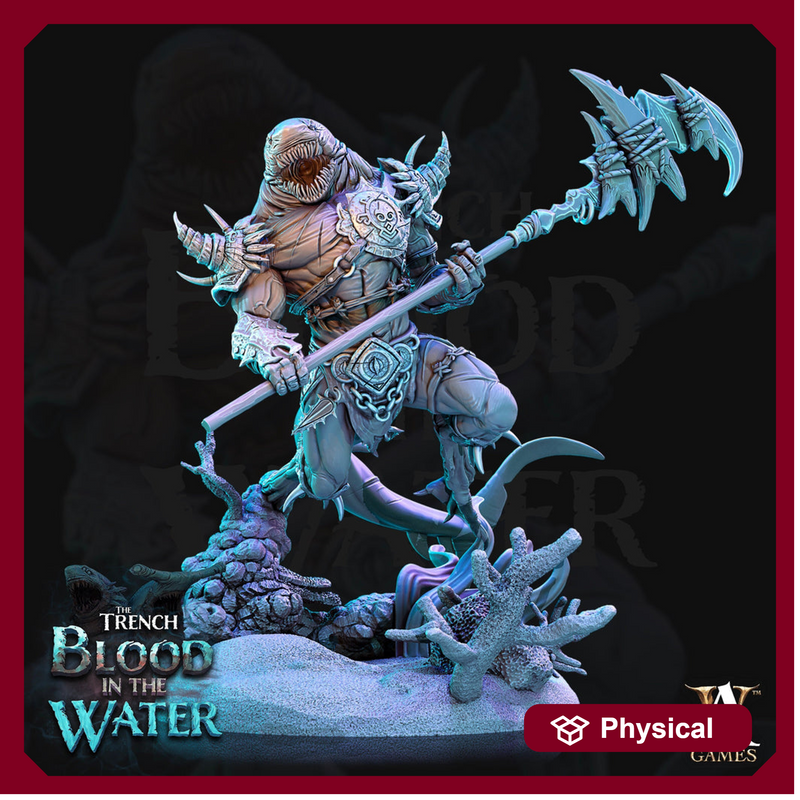 Sharkfolk, Sharkin, Shark-Man | Available in 28mm,32mm,50mm,75mm Scales | Archvillain Games | Dungeons and Dragons |  Pathfinder | - Only-Games