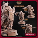 Catfolk Paladins - Catfolk Heroes - CastNPlay - Terrain Wargaming D&D DnD 28mm 32mm 40mm 54mm