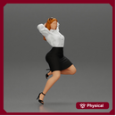 Sexy Secretary posing With Kneeling On An Office Chair
