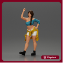 Fashionable Girl Wearing a Bra and shorts with Shirt Tied Around Her Hips