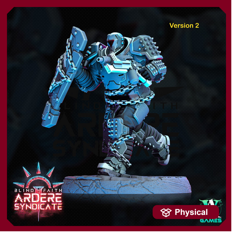 Arderite Heavy Infantry, Blind Faith, Ardere Syndicate | Sci-Fi Miniature 28mm,32mm Scales | 54mm, 75mm TALL | Resin Mini |Archvillain Games - Only-Games