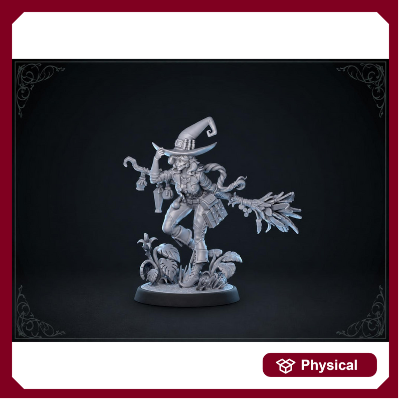 Female Elf Witch Miniature | Wizard Mage PC NPC | UNPAINTED Resin - Only-Games