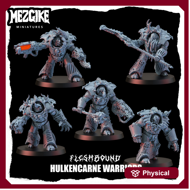 Hulkencarne Warriors Multipart Set (5 physical miniatures)