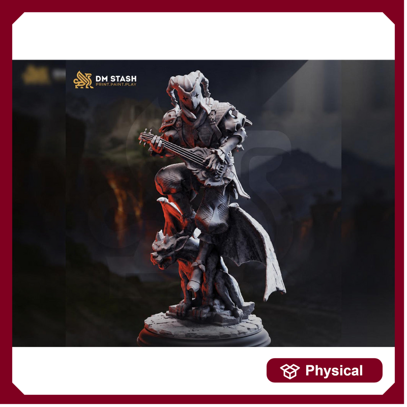Fantasy Bard Miniature DnD Musician Character | Lute Player UNPAINTED Resin - Only-Games