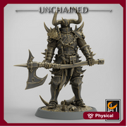 Fighter Great Axe, Light Soldier, Oathbreaker Paladin,  Unpainted Mini | 28mm,32mm,54mm,75mm,100mm Scales | Dungeons & Dragons | Pathfinder - Only-Games