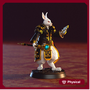 Harengon, Rabbitfolk Rabbitman  Wizard Cleric PC NPC | 28mm, 32mm,54mm,75mm Scale Resin Miniature | Dungeons and Dragons | Clay Cyanide - Only-Games