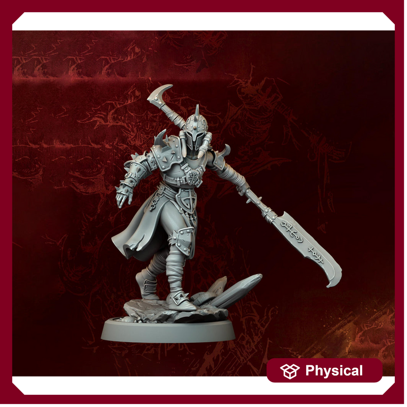 Female Fighter, Ranger, Paladin, Sword D&D 5e Mini | 5 Sizes /Scales - Only-Games