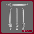 Cyber Samurai Techno Katana Type A LEFT X 10