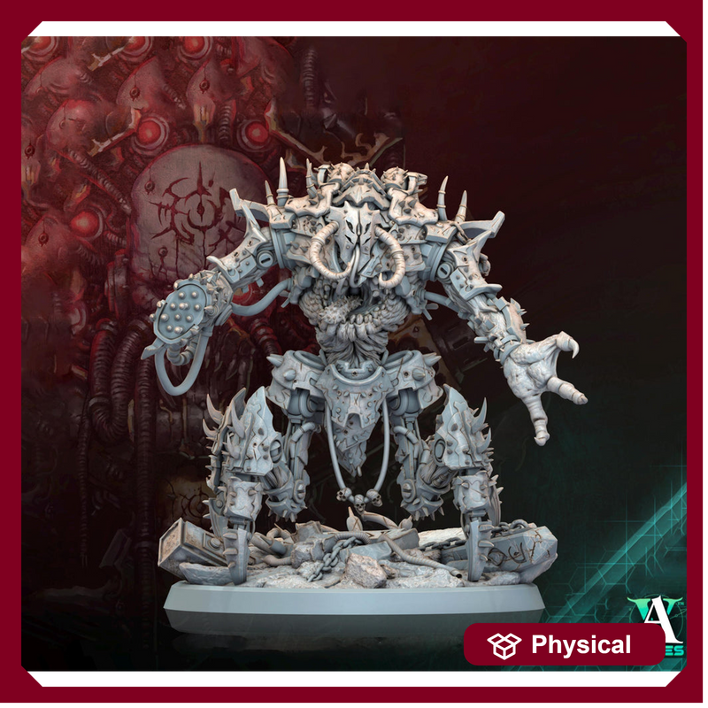 Sci-Fi  Chaos Daemon Prince Mech Miniature | 50mm, 65mm, 80mm, 130mm BASE SIZES | Resin Unpainted | - Only-Games