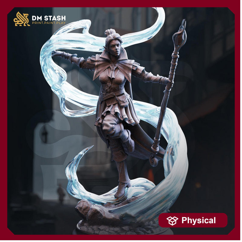 Female High Elven Sorcerer, Wizard, Warlock Miniature | 5 Sizes /Scales | Dungeons and Dragons - Only-Games