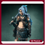 Human Female Fighter Battlemaster,Paladin, also Helmet PC / NPC Unpainted D&D 5e | 28mm,32mm,54mm,75mm,100mm,140mm | Pathfinder| - Only-Games