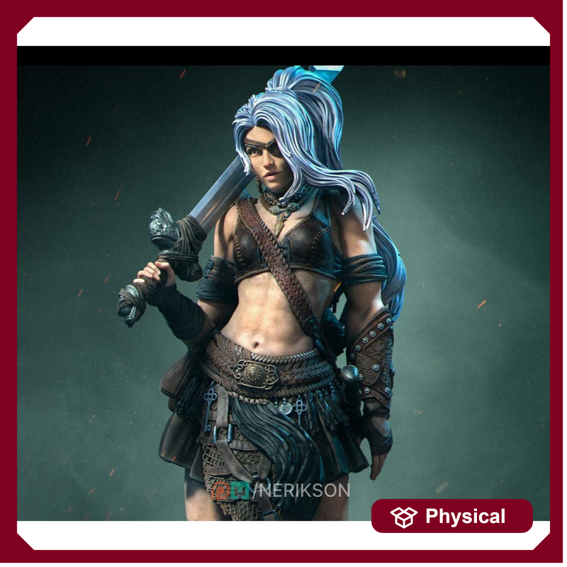 Human Female Fighter Battlemaster,Paladin, also Helmet PC / NPC Unpainted D&D 5e | 28mm,32mm,54mm,75mm,100mm,140mm | Pathfinder| - Only-Games