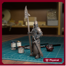Town Guard Female Halberd 02 - Frostgrave Pathfinder - Fantasy DND - TytanTroll Miniatures