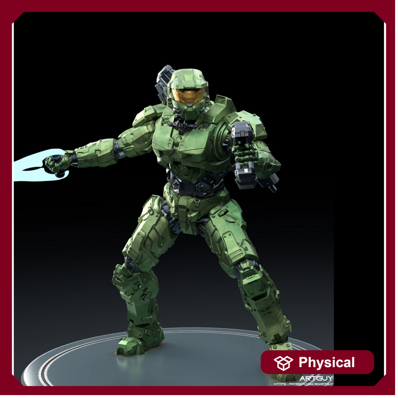 Space Spartan miniature Melee | 28mm, 32mm Scales also 50mm and 100mm | Sci-Fi Video Games miniatures | Fan Art | 3DArtGuy| - Only-Games