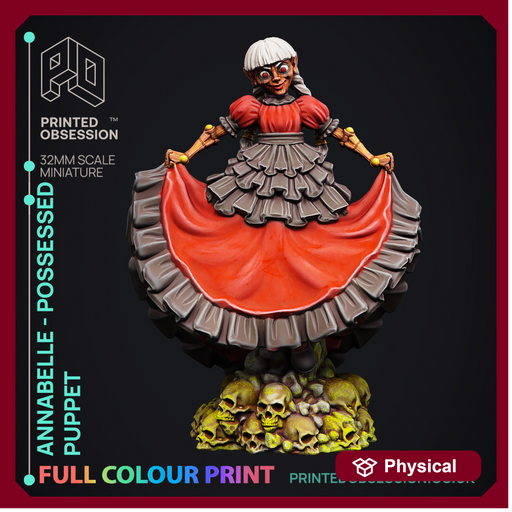 Anabelle - Awakened Puppet Necromancer - Pre-Coloured - 32mm scale - Only-Games